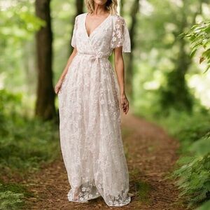 Baltic Born Custom Marseille Embossed Maxi Cherry Embossed Maxi Dress
S